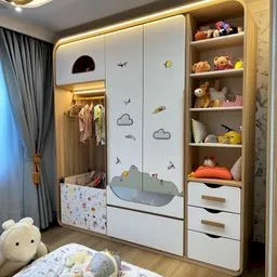 Прямой шкаф в детскую комнату корпусный